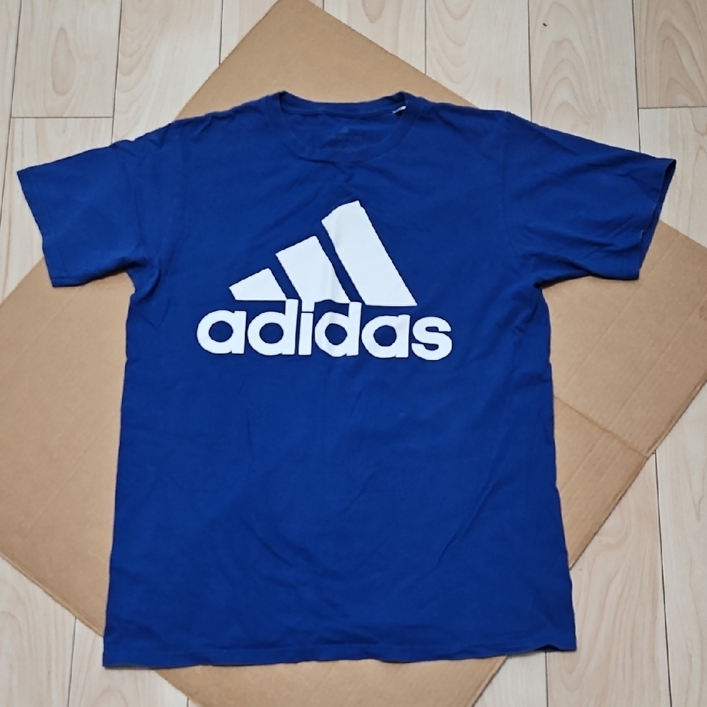 Adidas Blue Short Sleeve Tee with Iconic Logo